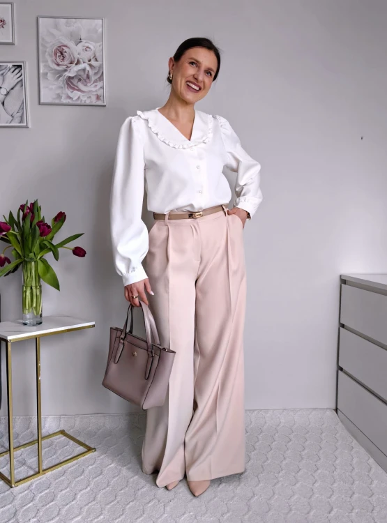 Elegancka koszula z modowym kołnierzem premium biała