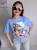 T-shirt z printem Dolce Vita niebieski