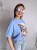 T-shirt z printem Dolce Vita niebieski
