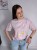 T-shirt z printem Positiano cytrynki pudrowy róż