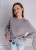 Sweter basic z 30% baby alpaka i rękawem dzwonek fango