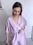 Kombinezon gładki z różą nietoperz/kimono culotte wiskoza liliowy
