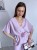 Kombinezon gładki z różą nietoperz/kimono culotte wiskoza liliowy