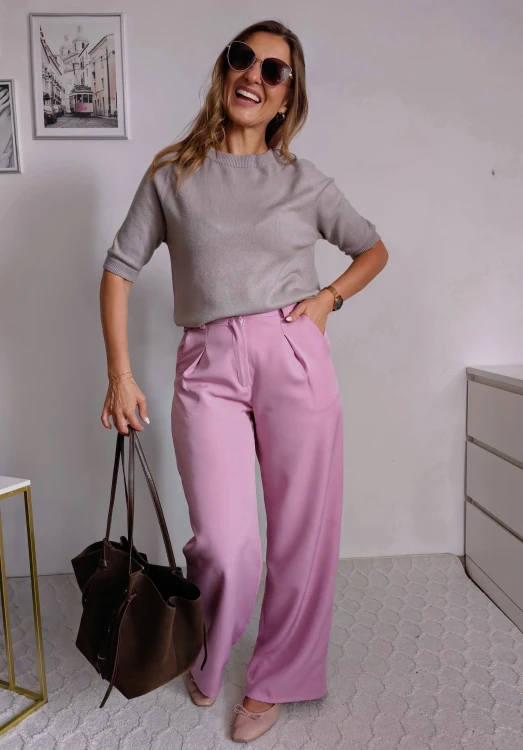 Sweterek basic z rękawem 3/4 fango 50% wiskoza