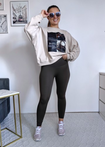Legginsy second skin modelujące czekoladowe