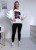 Bluza basic short kokos z kolażem burgundy mood 95% bawełna