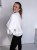 Bluza basic short kokos z kolażem burgundy mood 95% bawełna