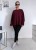 Bluza basic long gładka bordowa 95% bawełna