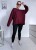 Bluza basic long gładka bordowa 95% bawełna