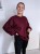 Bluza basic long gładka bordowa 95% bawełna