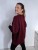Bluza basic long gładka bordowa 95% bawełna