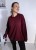 Bluza basic long gładka bordowa 95% bawełna