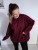 Bluza basic long gładka bordowa 95% bawełna
