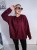 Bluza basic long gładka bordowa 95% bawełna