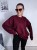 Bluza basic long gładka bordowa 95% bawełna