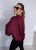 Bluza basic short gładka bordowa 95% bawełna